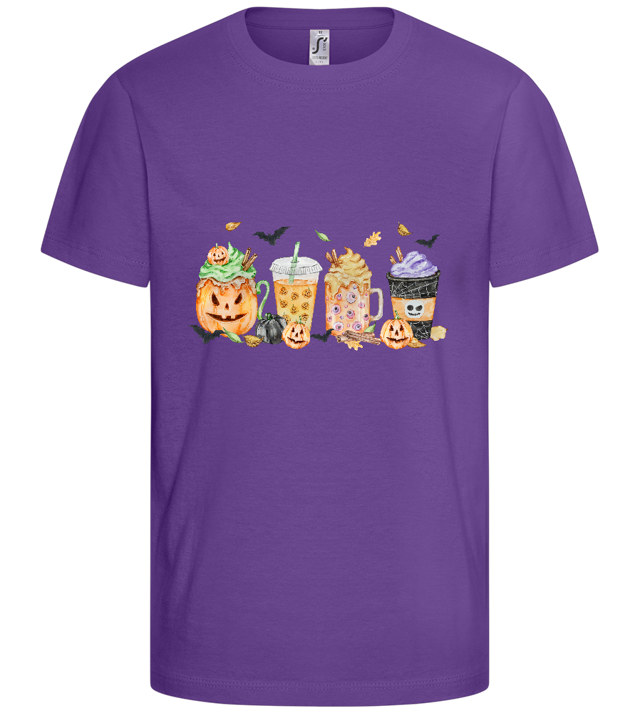 Halloween Drinks Design - Basic kids t-shirt_DARK PURPLE_front