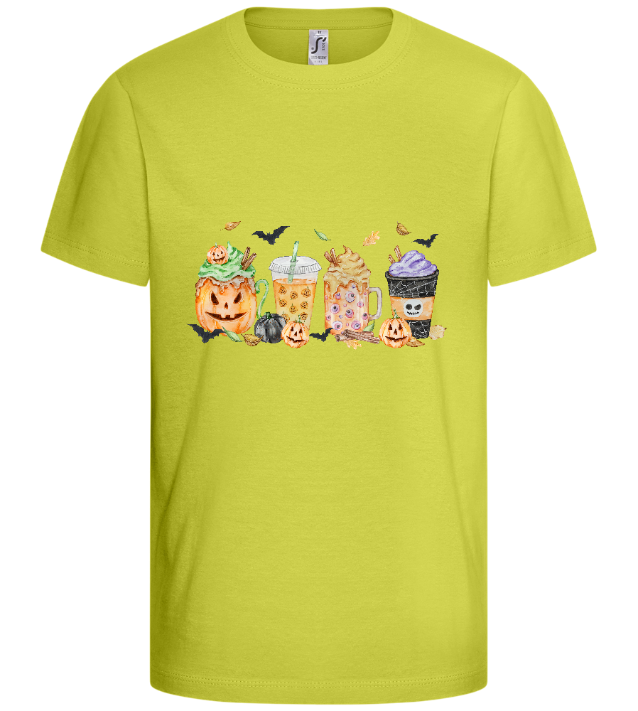 Halloween Drinks Design - Basic kids t-shirt_GREEN APPLE_front