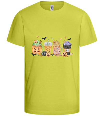 Halloween Drinks Design - Basic kids t-shirt_GREEN APPLE_front