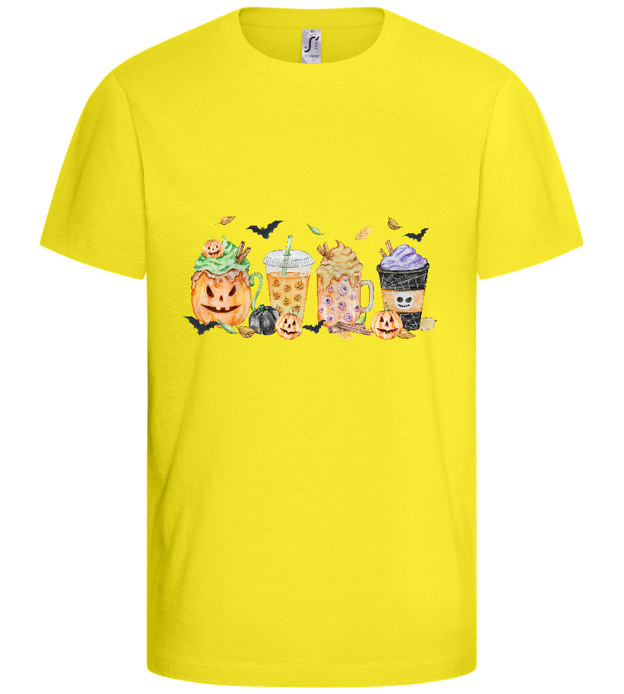 Halloween Drinks Design - Basic kids t-shirt_LEMON_front