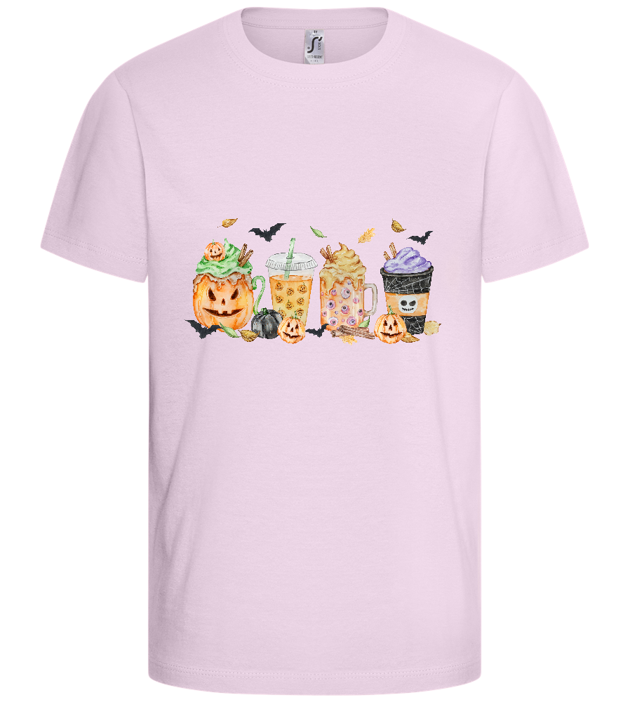 Halloween Drinks Design - Basic kids t-shirt_LIGHT PINK_front