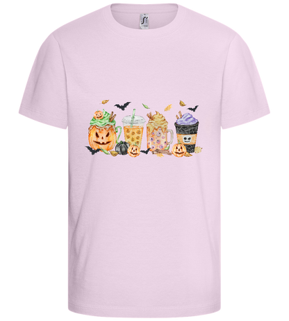 Halloween Drinks Design - Basic kids t-shirt_LIGHT PINK_front