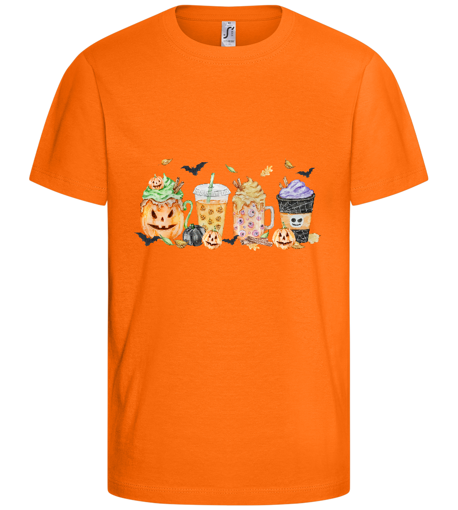 Halloween Drinks Design - Basic kids t-shirt_ORANGE_front