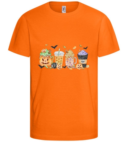 Halloween Drinks Design - Basic kids t-shirt_ORANGE_front