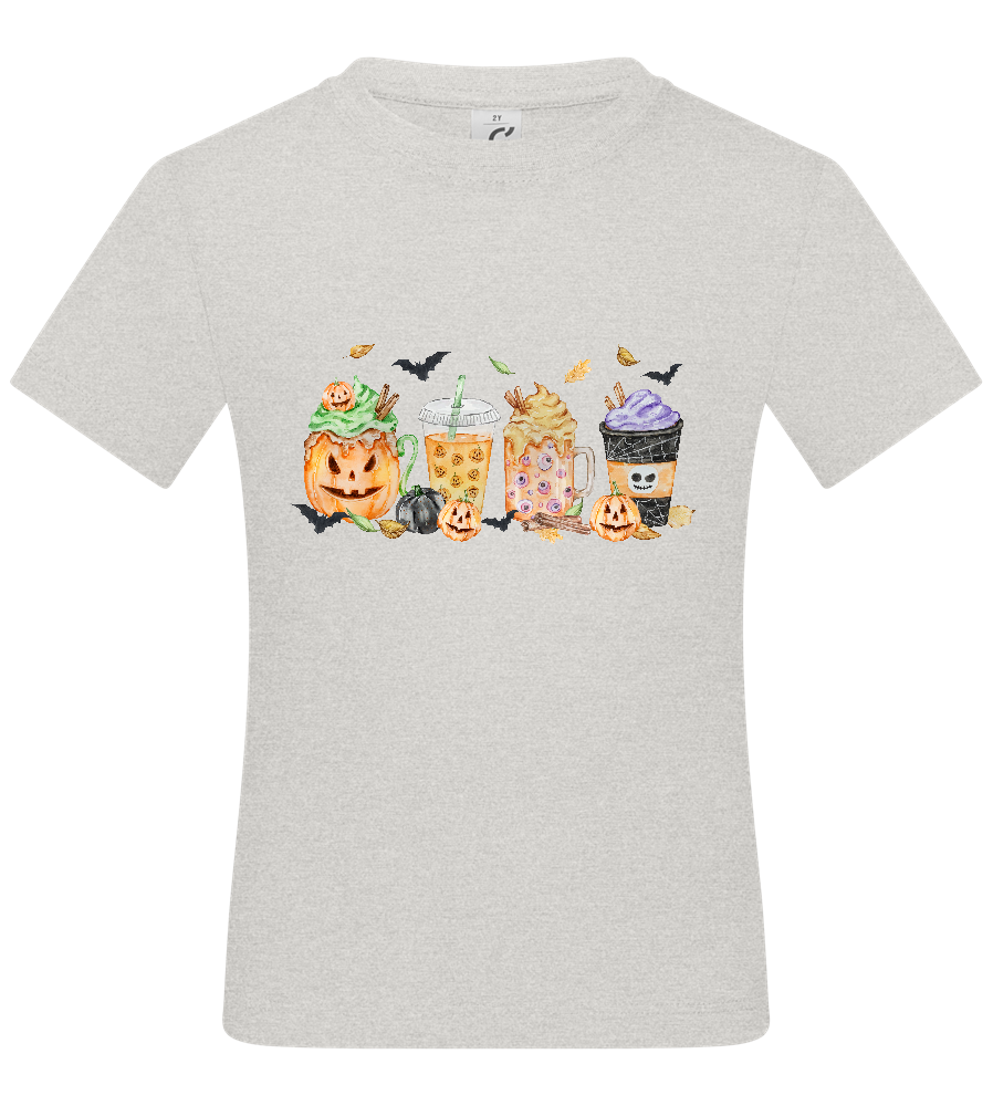 Halloween Drinks Design - Basic kids t-shirt_VIBRANT WHITE_front