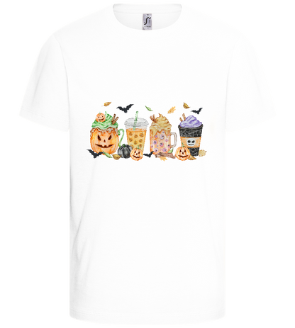 Halloween Drinks Design - Basic kids t-shirt_WHITE_front