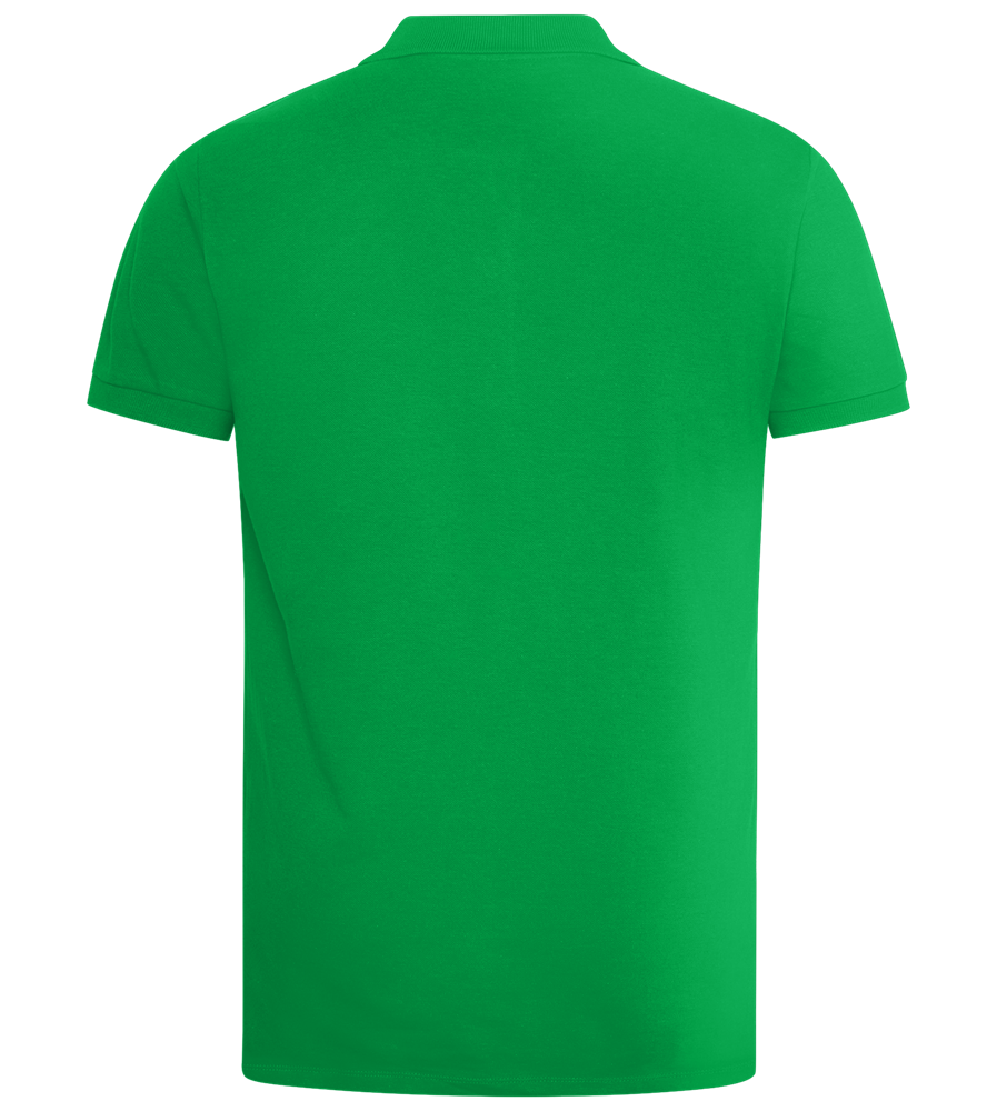 Love is Love Hearts Design - Premium men's polo shirt_MEADOW GREEN_back