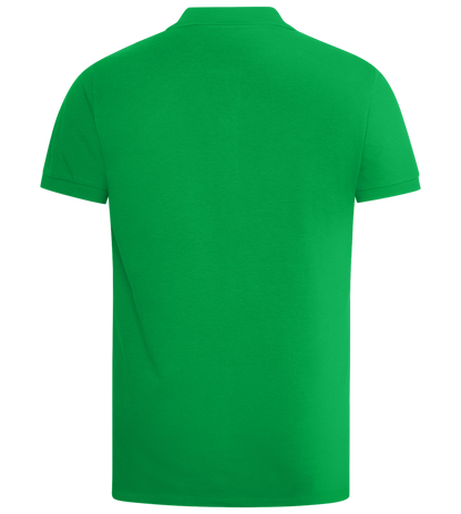 Love is Love Hearts Design - Premium men's polo shirt_MEADOW GREEN_back