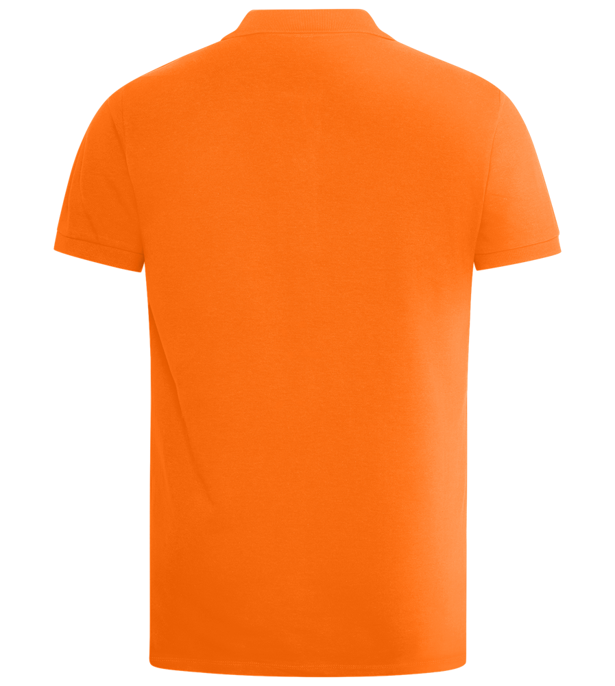 Love is Love Hearts Design - Premium men's polo shirt_ORANGE_back