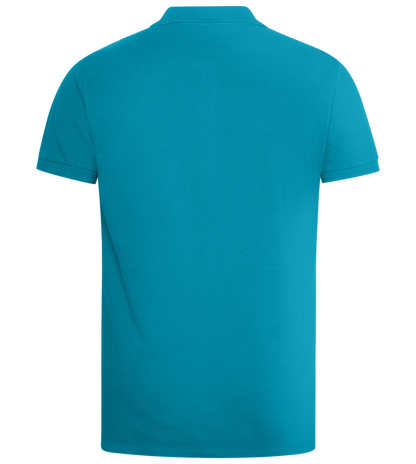 Love is Love Hearts Design - Premium men's polo shirt_TURQUOISE_back