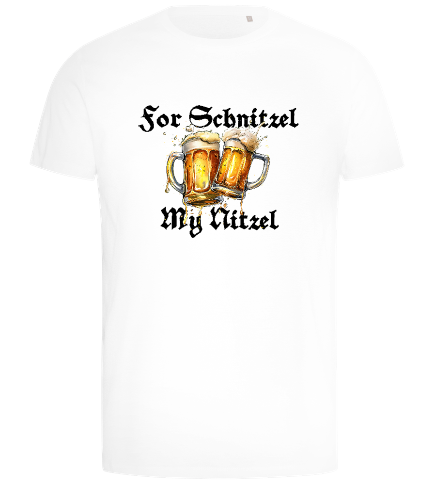 For Schnitzel Design - Comfort men's t-shirt_WHITE_front