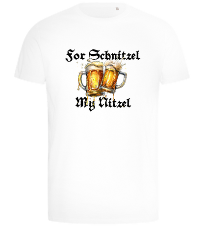 For Schnitzel Design - Comfort men's t-shirt_WHITE_front