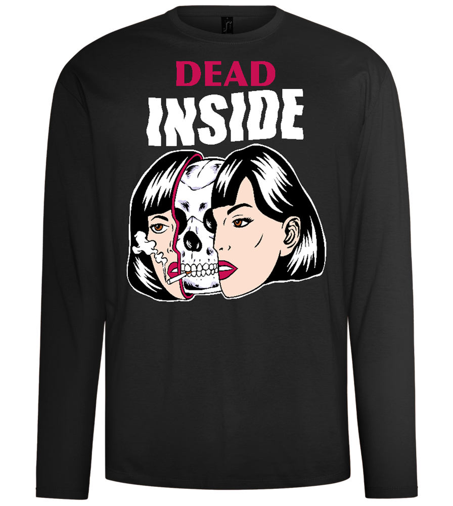 Dead Inside Design - Comfort men's long sleeve t-shirt_DEEP BLACK_front