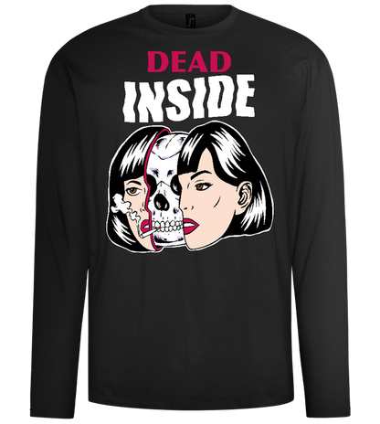 Dead Inside Design - Comfort men's long sleeve t-shirt_DEEP BLACK_front