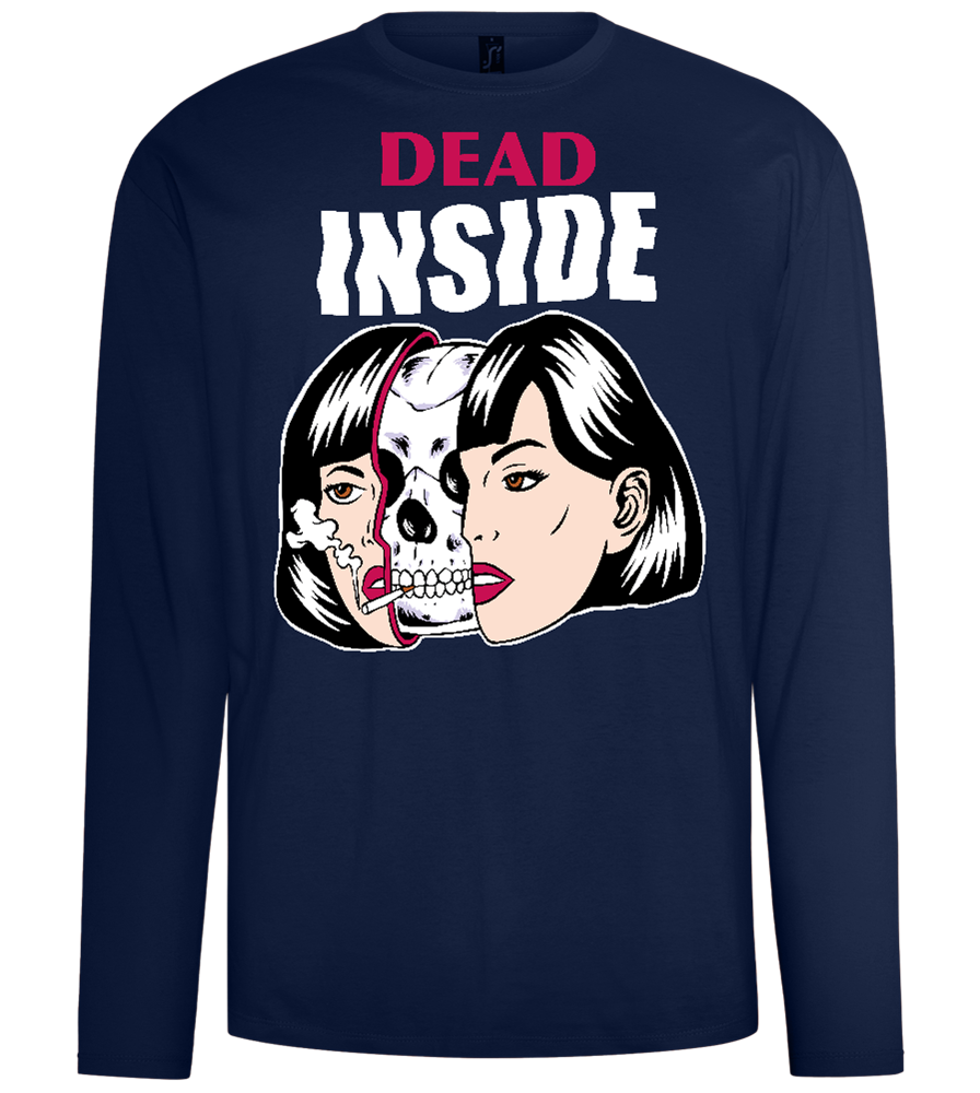 Dead Inside Design - Comfort men's long sleeve t-shirt_MARINE_front