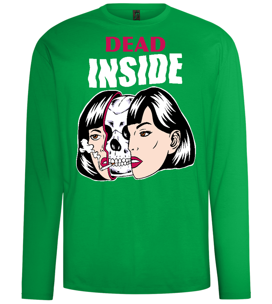 Dead Inside Design - Comfort men's long sleeve t-shirt_MEADOW GREEN_front