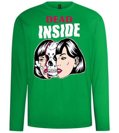 Dead Inside Design - Comfort men's long sleeve t-shirt_MEADOW GREEN_front