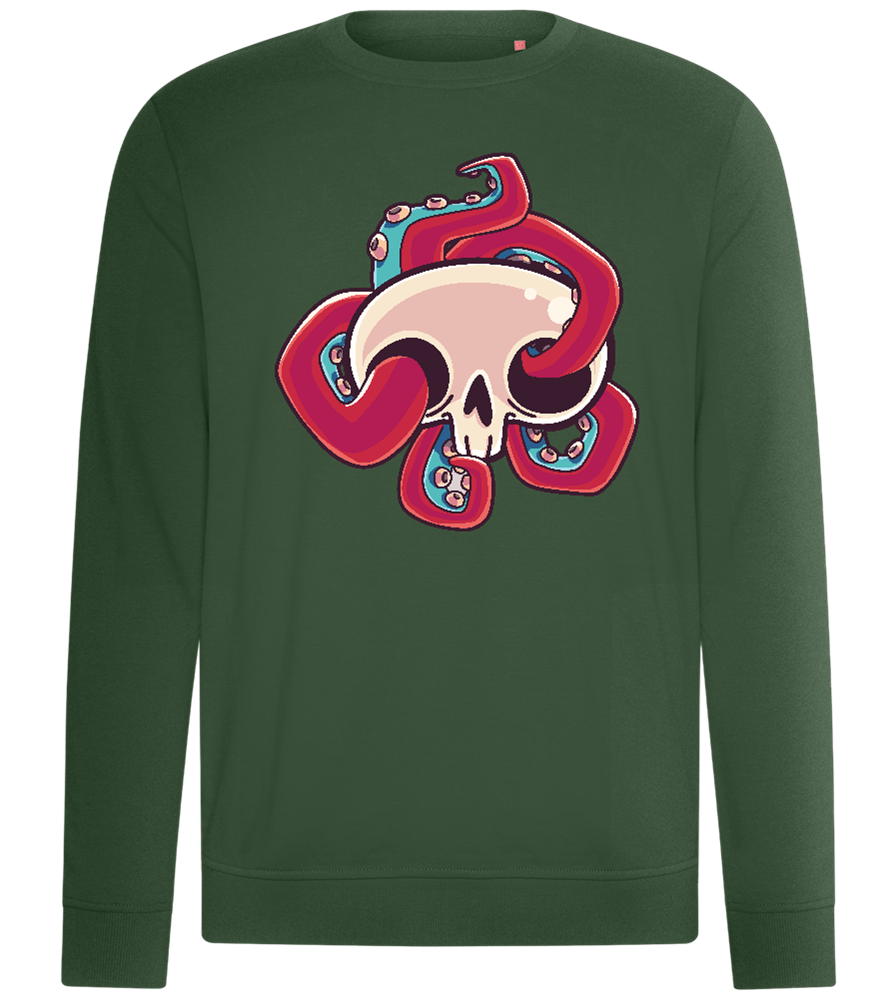 Squid Skull Design - Comfort unisex sweater_GREEN BOTTLE_front