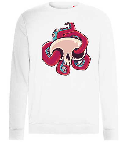 Squid Skull Design - Comfort unisex sweater_WHITE_front