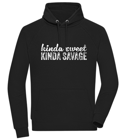 Kinda Sweet Kinda Savage Design - Comfort unisex hoodie_BLACK_front