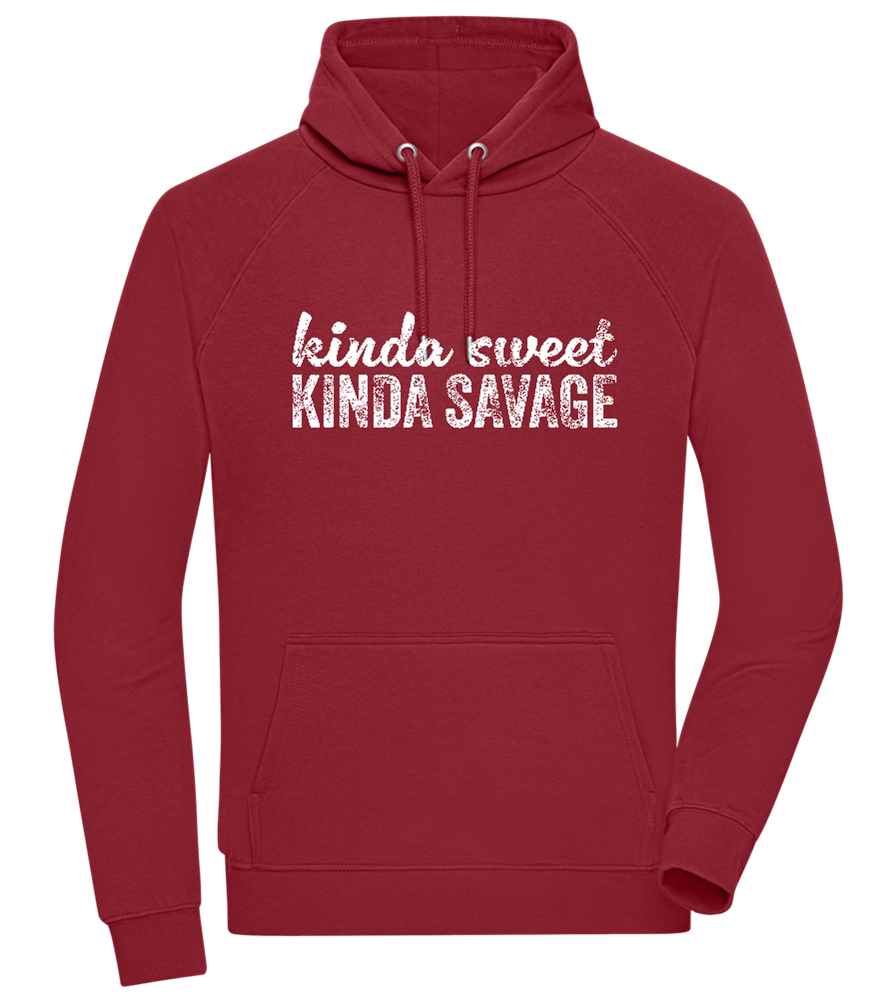 Kinda Sweet Kinda Savage Design - Comfort unisex hoodie_BORDEAUX_front