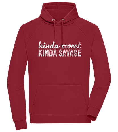 Kinda Sweet Kinda Savage Design - Comfort unisex hoodie_BORDEAUX_front