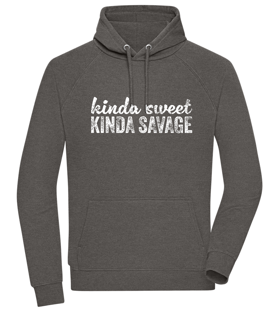 Kinda Sweet Kinda Savage Design - Comfort unisex hoodie_CHARCOAL CHIN_front