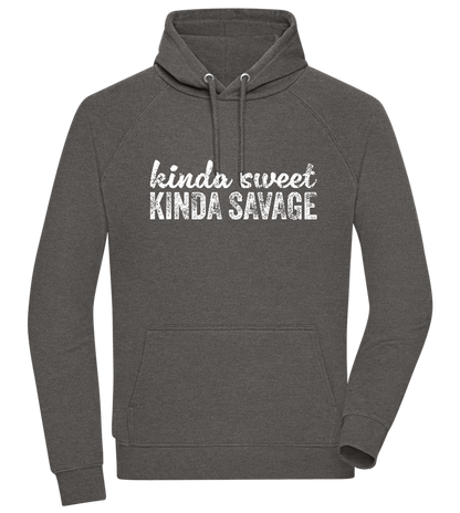 Kinda Sweet Kinda Savage Design - Comfort unisex hoodie_CHARCOAL CHIN_front