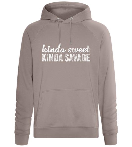 Kinda Sweet Kinda Savage Design - Comfort unisex hoodie_CHARCOAL CHIN_front