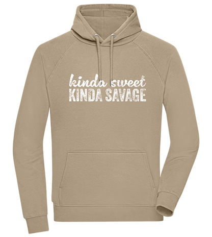 Kinda Sweet Kinda Savage Design - Comfort unisex hoodie_KHAKI_front