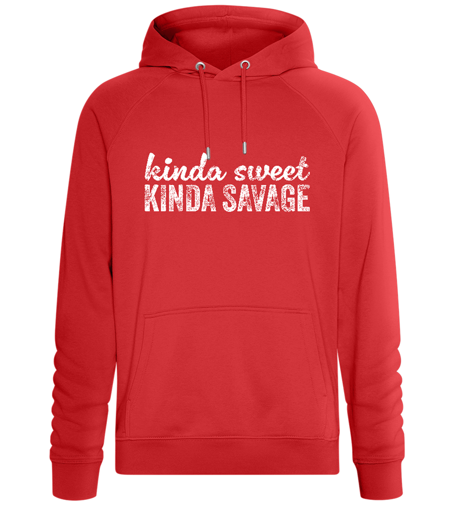 Kinda Sweet Kinda Savage Design - Comfort unisex hoodie_RED_front