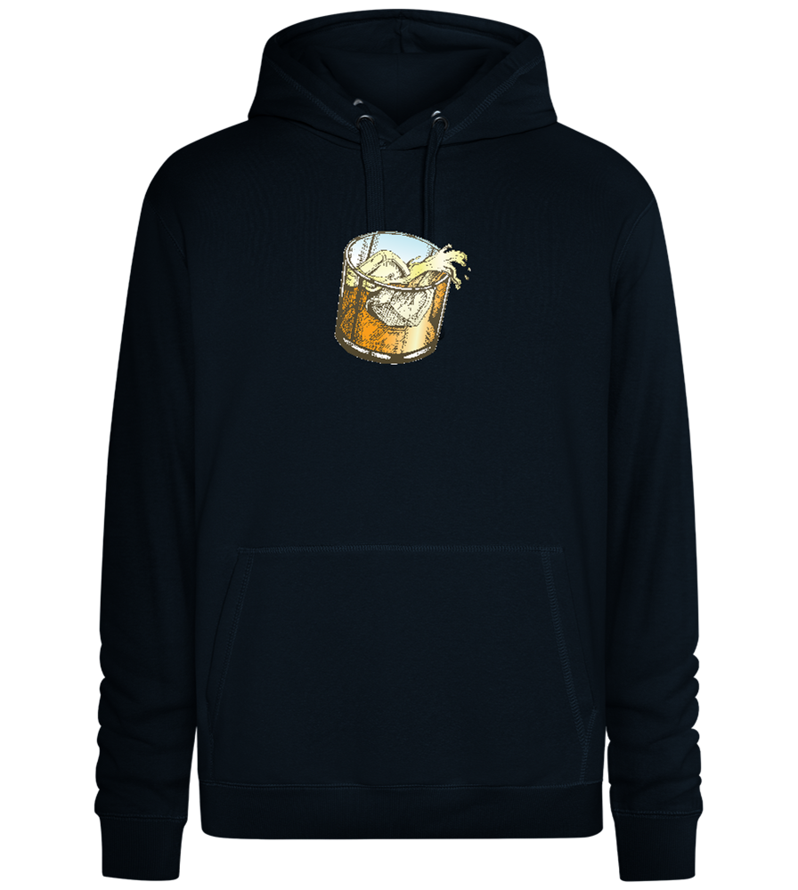 Whiskey Glass Design - Premium unisex hoodie_BLACK_front