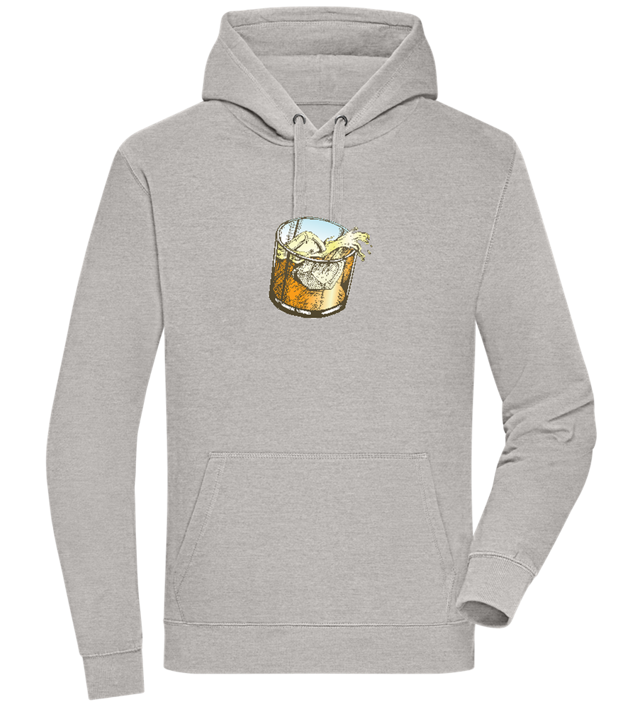 Whiskey Glass Design - Premium unisex hoodie_ORION GREY II_front