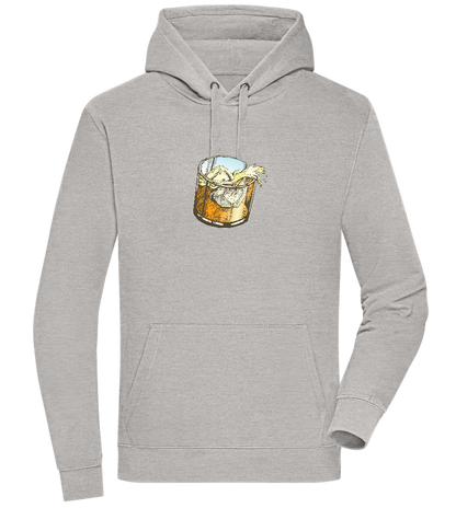 Whiskey Glass Design - Premium unisex hoodie_ORION GREY II_front