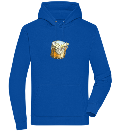 Whiskey Glass Design - Premium unisex hoodie_ROYAL_front