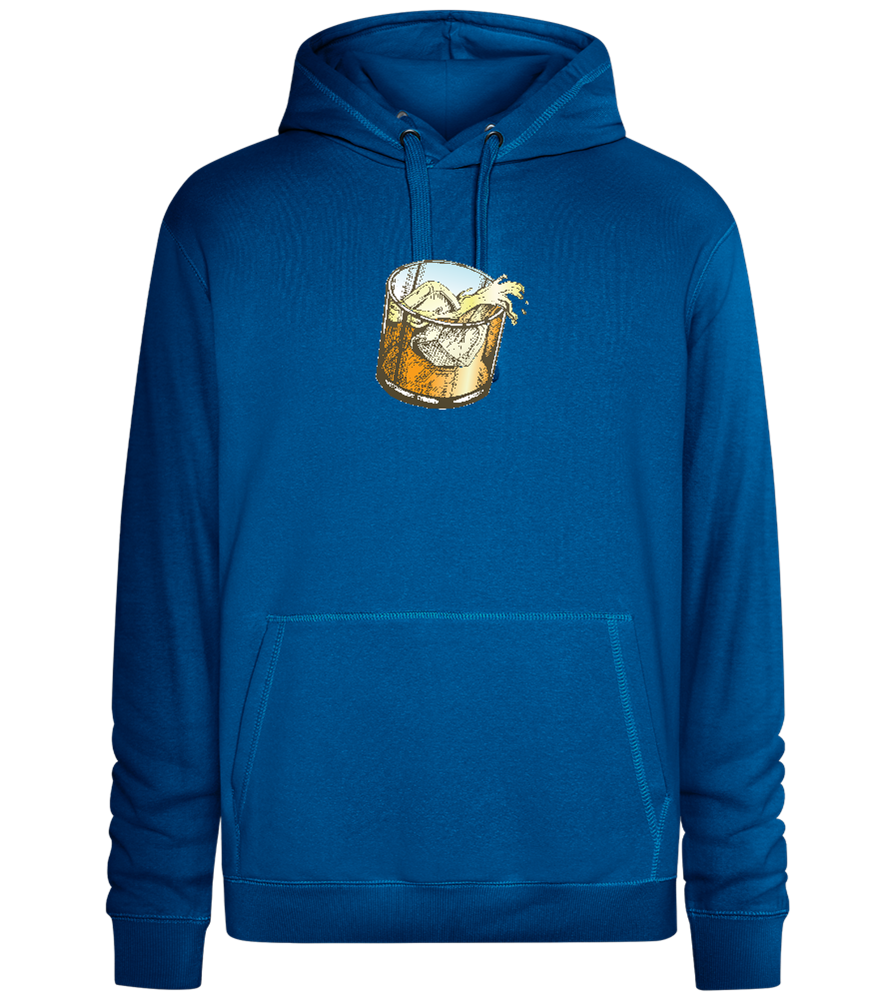 Whiskey Glass Design - Premium unisex hoodie_ROYAL_front