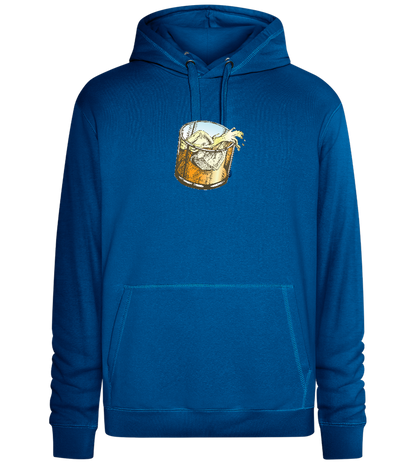 Whiskey Glass Design - Premium unisex hoodie_ROYAL_front