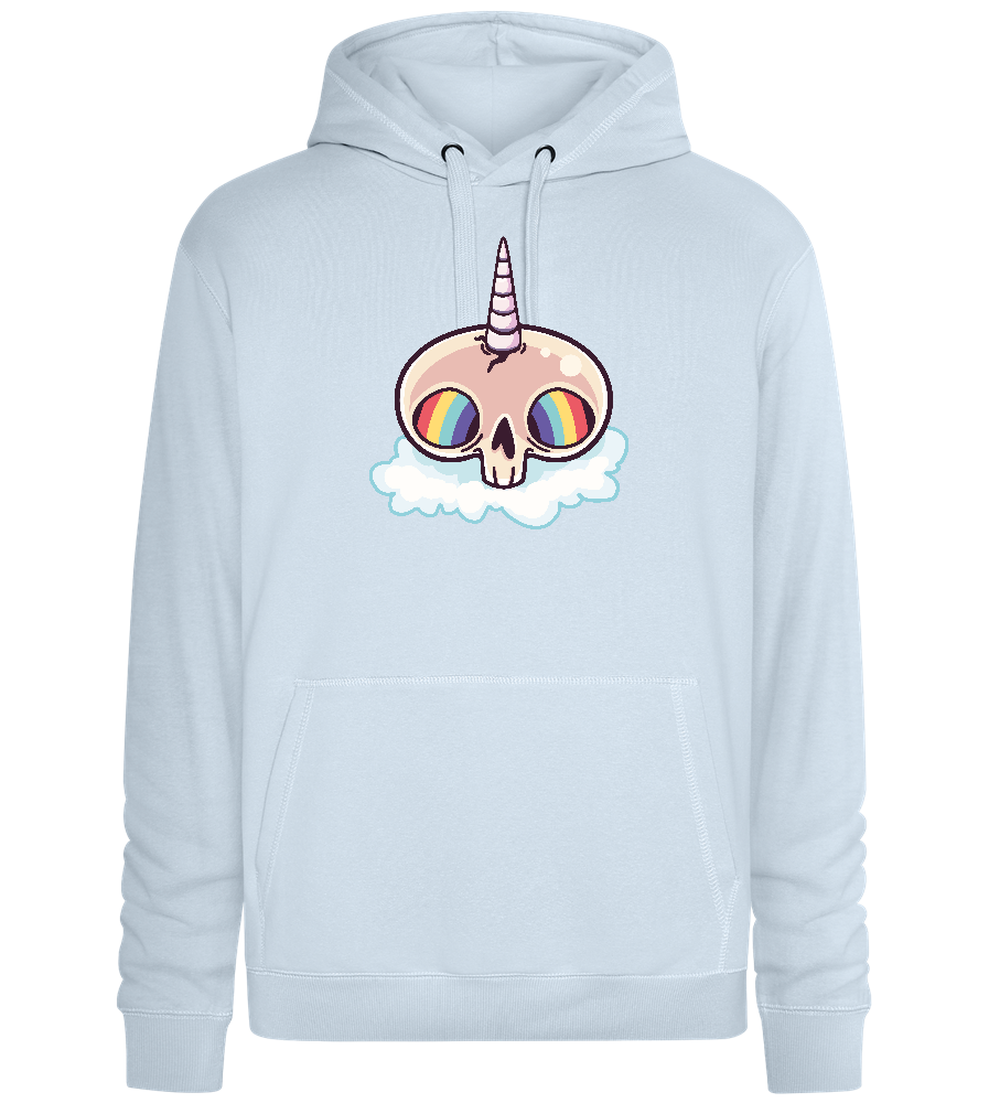 Unicorn Rainbow Design - Premium unisex hoodie_CREAMY BLUE_front