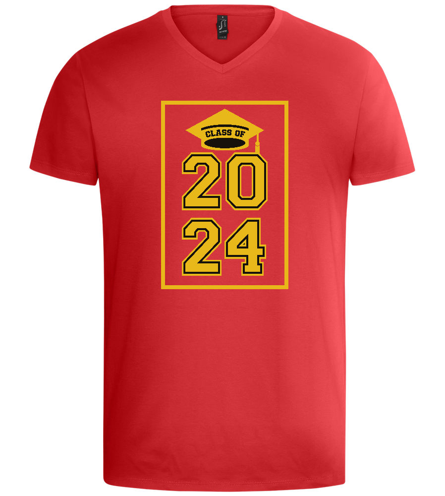 Class of '24 Design - Basic men's v-neck t-shirt_RED_front