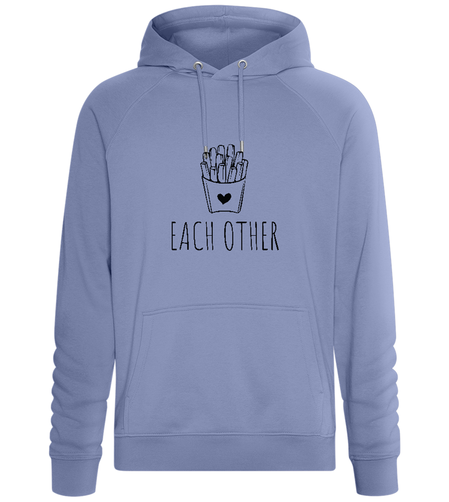 Each Other Fries Design - Comfort unisex hoodie_BLUE_front