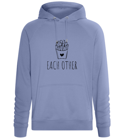 Each Other Fries Design - Comfort unisex hoodie_BLUE_front