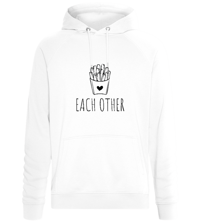 Each Other Fries Design - Comfort unisex hoodie_WHITE_front