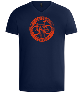 Bicycle Guerrilla Design - Basic men's v-neck t-shirt