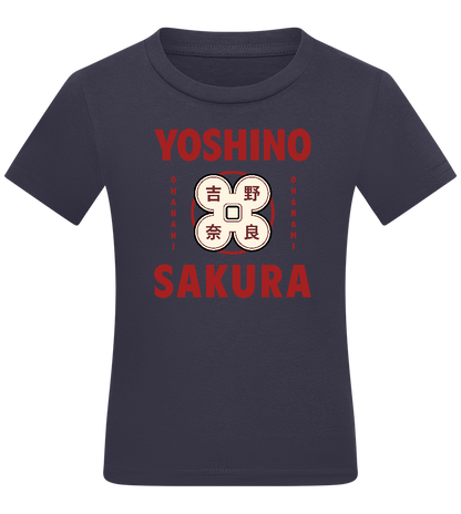 Yoshino Sakura Design - Comfort kids fitted t-shirt_FRENCH NAVY_front