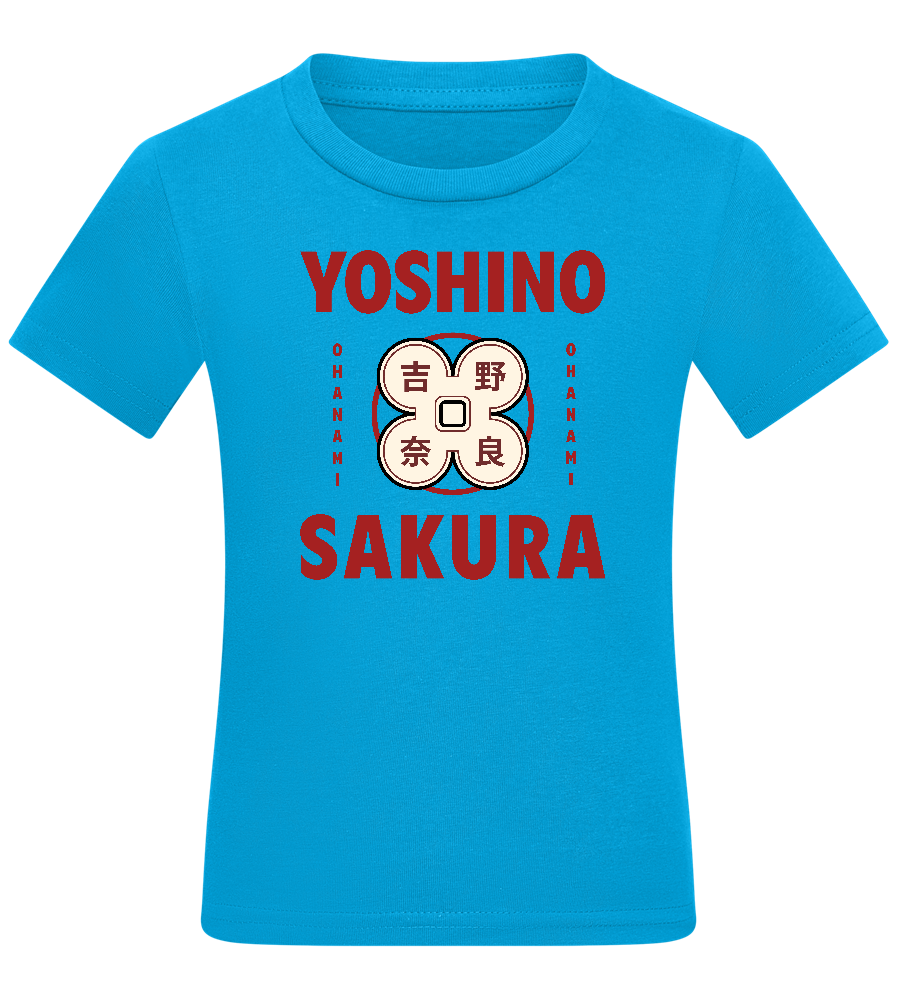 Yoshino Sakura Design - Comfort kids fitted t-shirt_TURQUOISE_front