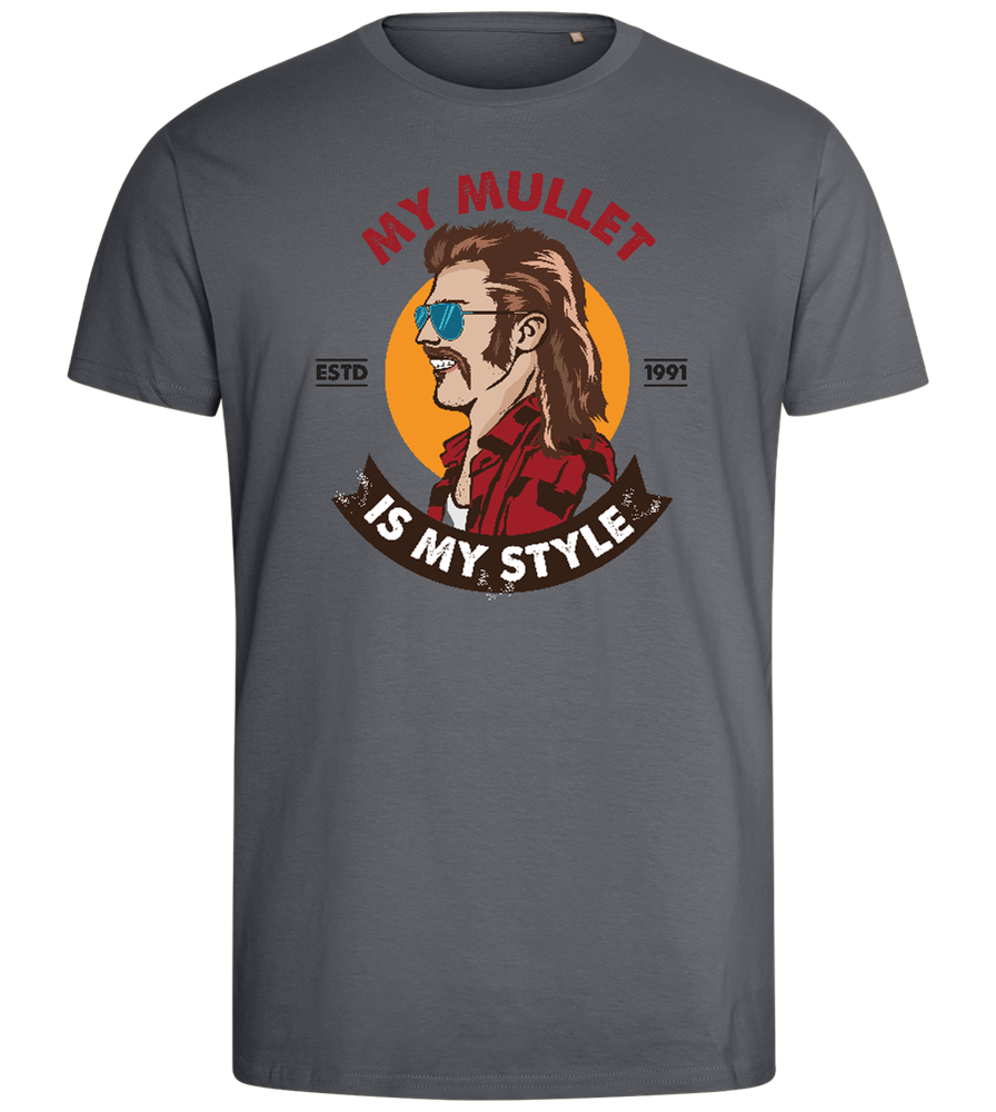 Mullet Lover Design - Comfort men's fitted t-shirt_MOUSE GREY_front