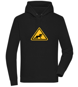 Drunk Warning Sign Design - Premium unisex hoodie