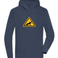 Drunk Warning Sign Design - Premium unisex hoodie_DENIM CHINA_front