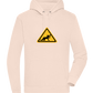 Drunk Warning Sign Design - Premium unisex hoodie_LIGHT PEACH ROSE_front