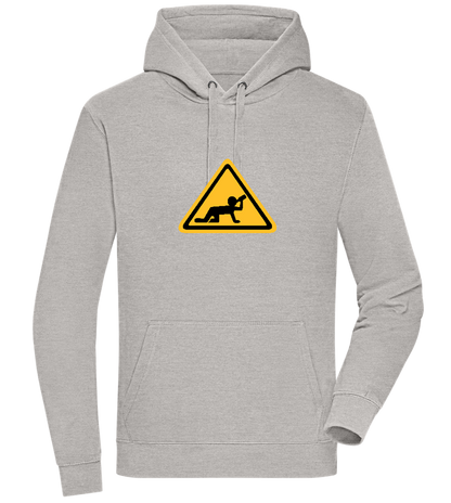 Drunk Warning Sign Design - Premium unisex hoodie_ORION GREY II_front